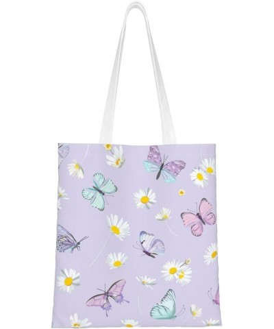 Butterfly Single Shoulder Fashion Canvas Tote Shopping Bags Handbags For Men And Women Butterfly32 $10.53 Totes