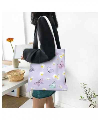 Butterfly Single Shoulder Fashion Canvas Tote Shopping Bags Handbags For Men And Women Butterfly32 $10.53 Totes