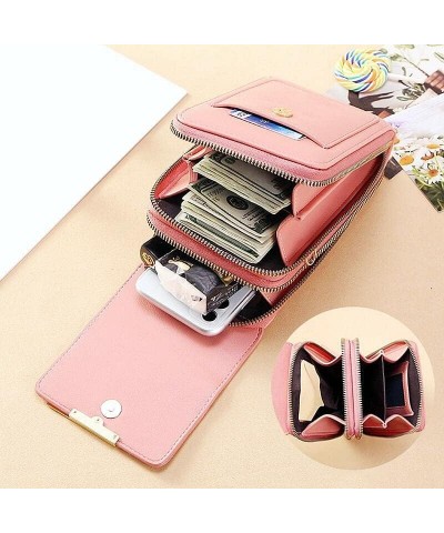 Anti-theft Leather Bag, Phone Crossbody Bags for Women, Touchscreen Phone Wallet PU Leather Crossbody Bag 4-dark Pink $11.32 ...