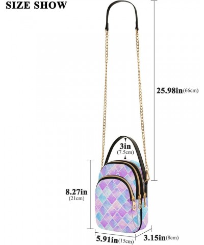 Pink Plaid Womens Sling Backpack Crossbody Chain Shoulder Bags Waist Packs Multipurpose Handbags for Travel Shopping Office $...