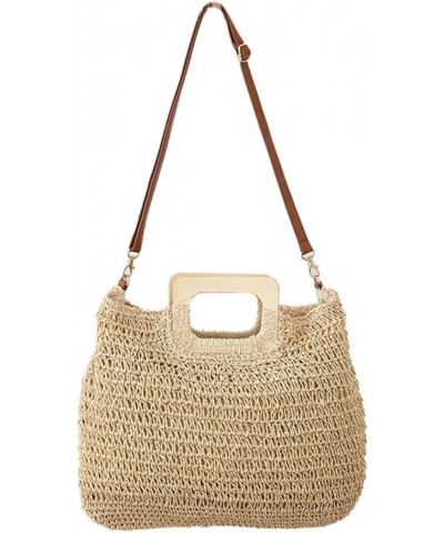 Straw Bag for Women Casual Straw Beach Bag Handwoven Satchel Handbag Shoulder Bag Crossbody Bag Vacation Travel Beige $14.57 ...