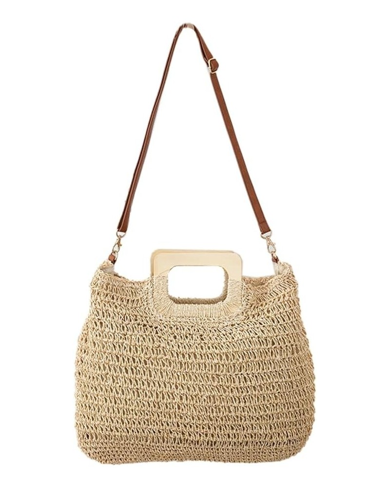 Straw Bag for Women Casual Straw Beach Bag Handwoven Satchel Handbag Shoulder Bag Crossbody Bag Vacation Travel Beige $14.57 ...