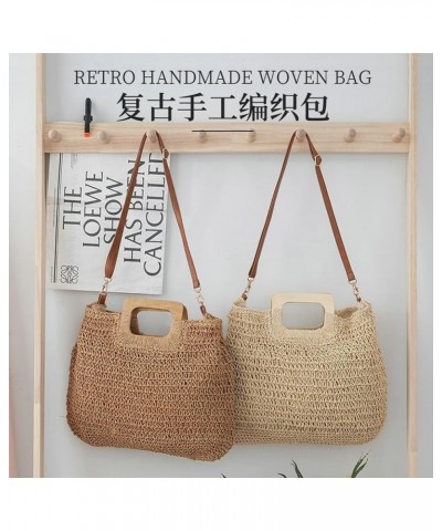 Straw Bag for Women Casual Straw Beach Bag Handwoven Satchel Handbag Shoulder Bag Crossbody Bag Vacation Travel Beige $14.57 ...