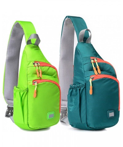 Small&Medium Sling Backpack Waterproof Unisex Shoulder Bag Chest Crossbody Daypack, Pack of 2 Small Green & Medium Turquoise ...