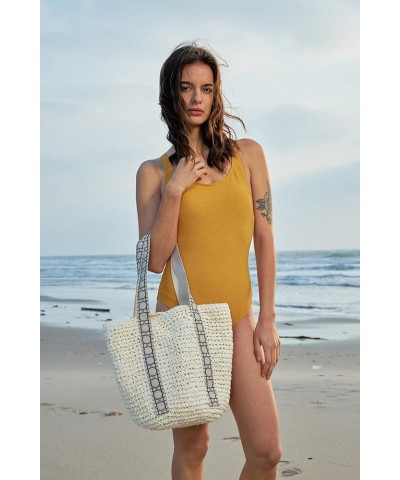 Straw Beach Bag The Tote Bag for Women straw purse hobo bags summer purses for women rattan wicker clutch pool raffia bag Whi...