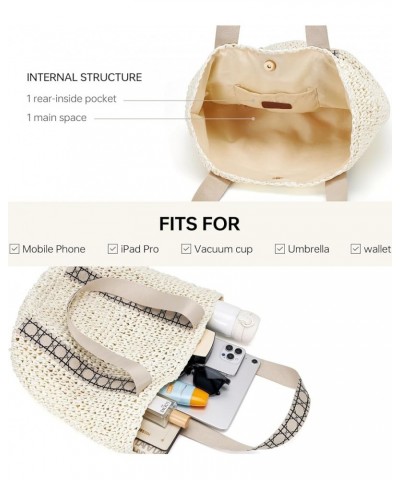 Straw Beach Bag The Tote Bag for Women straw purse hobo bags summer purses for women rattan wicker clutch pool raffia bag Whi...