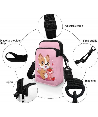 Small Crossbody Purse for Adults Kids Sling Flight Bag Corgi Dog $12.75 Crossbody Bags