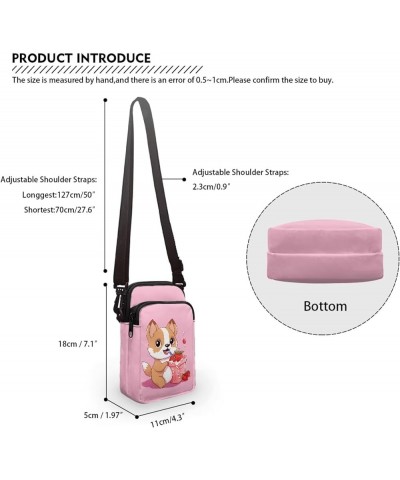 Small Crossbody Purse for Adults Kids Sling Flight Bag Corgi Dog $12.75 Crossbody Bags