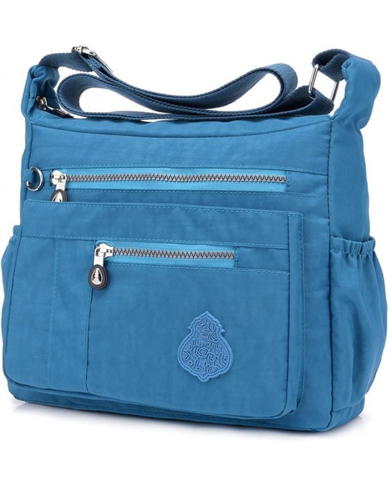 Crossbody Bag for Women Nylon Waterproof Shoulder Handbags Purse Messenger Bag Ladies Travel Bag Pocketbooks Lake Blue $15.75...