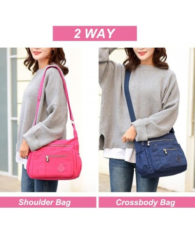 Crossbody Bag for Women Nylon Waterproof Shoulder Handbags Purse Messenger Bag Ladies Travel Bag Pocketbooks Lake Blue $15.75...