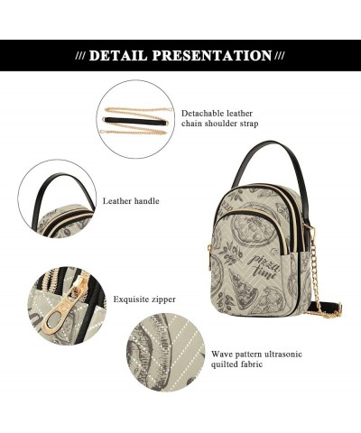 Crossbody Bags for Women Pizza Quilted Chain Crossbody Purses Trendy Cross Body Phone Purse Handbag Pizza 2 $13.77 Crossbody ...