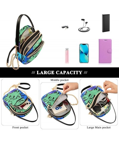 Purple Pattern Cat Crossbody Bags for Women Small Shoulder with Detachable Straps, Shoulder Handbags for Ladies Colorful Cats...