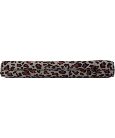 Faux Suede Top Handle Small Leopard Clutch Beige $22.92 Clutches