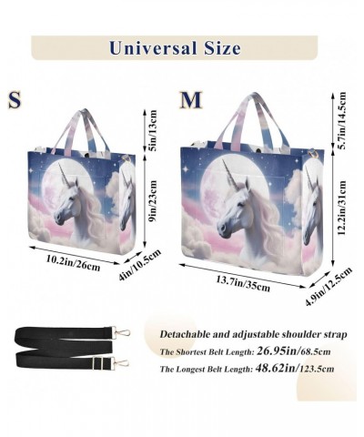 Pink Cloudy Unicorn Crossbody Bag Women Corduroy Tote Bags Casual Shoulder Handbag Hobo Messenger Bag, S $10.10 Totes