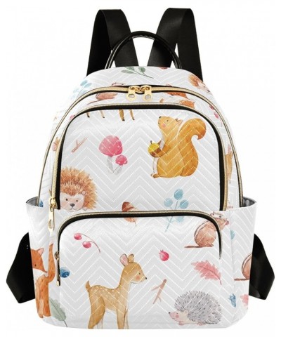 Travel Backpack Purse for Women Fashion Anti-theft Work Casual Fox Squirrel Hedgehog Bear Daypack Shoulder Bag Medium Size Me...