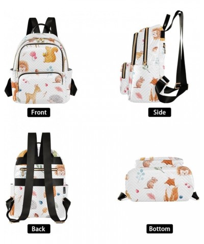 Travel Backpack Purse for Women Fashion Anti-theft Work Casual Fox Squirrel Hedgehog Bear Daypack Shoulder Bag Medium Size Me...