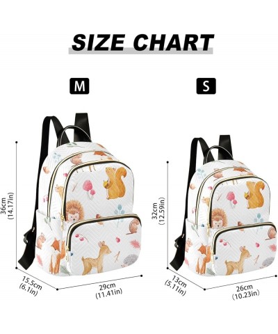 Travel Backpack Purse for Women Fashion Anti-theft Work Casual Fox Squirrel Hedgehog Bear Daypack Shoulder Bag Medium Size Me...