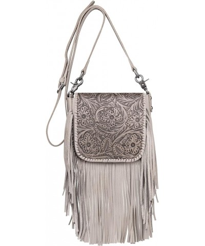 Western Crossbody Bags for Women Cowgirl Small Tooled Fringe Leather Purse A4-floral Tooled-tan $20.25 Crossbody Bags