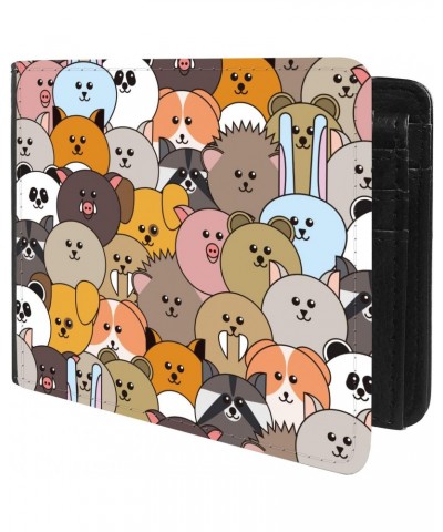 Unique Desige Pattern - Cute bears animal wallpaper, Slim Front Pocket Wallet Billfold RFID Blocking $8.34 Wallets