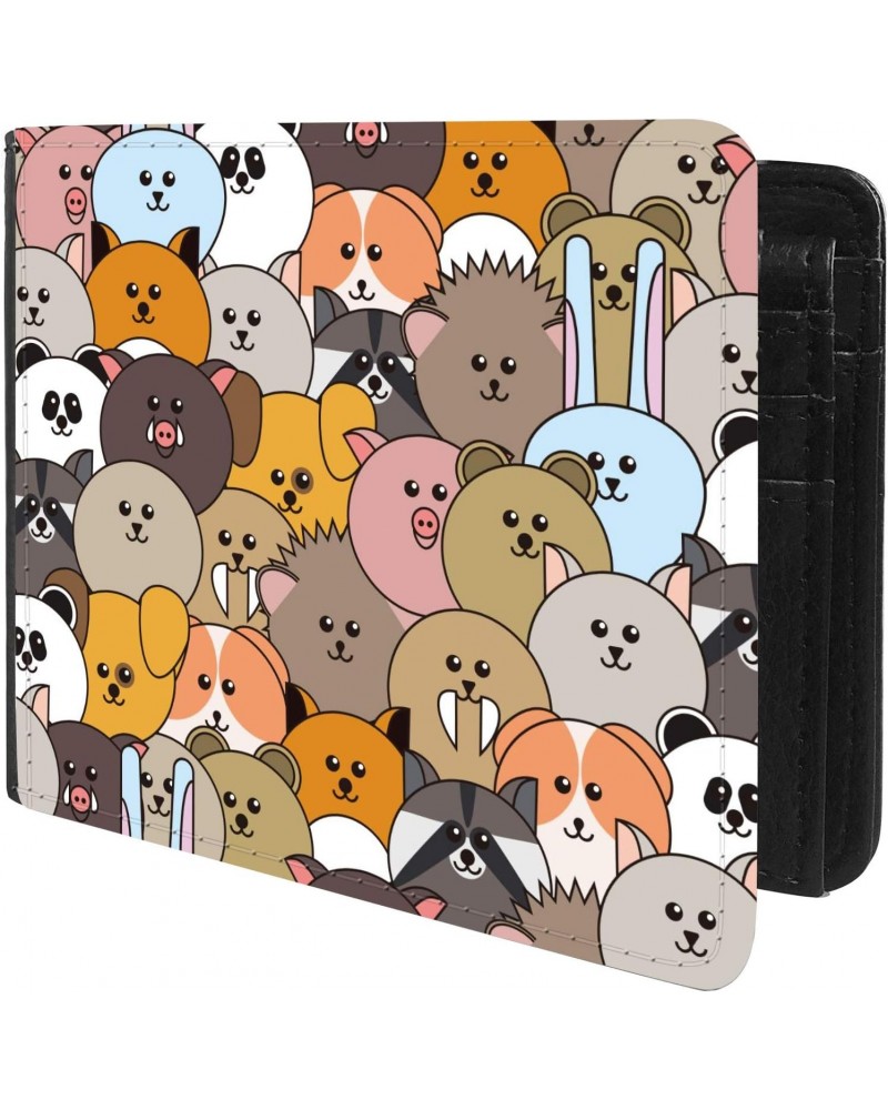 Unique Desige Pattern - Cute bears animal wallpaper, Slim Front Pocket Wallet Billfold RFID Blocking $8.34 Wallets