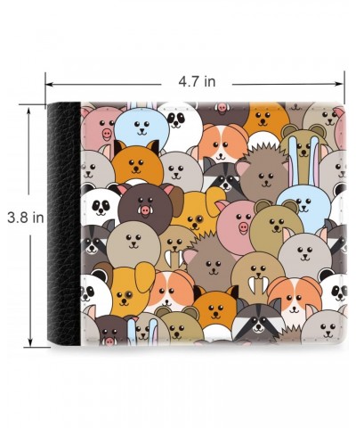 Unique Desige Pattern - Cute bears animal wallpaper, Slim Front Pocket Wallet Billfold RFID Blocking $8.34 Wallets