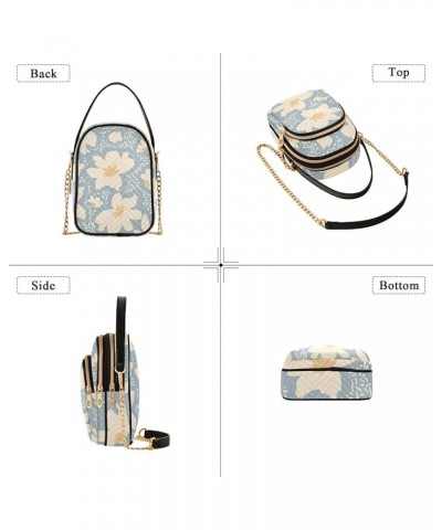 Floral Print Spring Single Shoulder Purses Leather Small Cell Phone Bag Quilted Crossbody Womens Tote Floral Abstract Flowers...