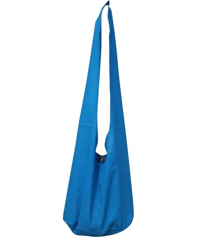 Brand Plain Cotton Yaam Monks Shoulder Bag Dodger Blue B $12.54 Shoulder Bags