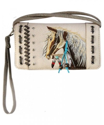 Western Horse Crossbody Small Pouch Wallet in 6 colors Beige $14.62 Crossbody Bags