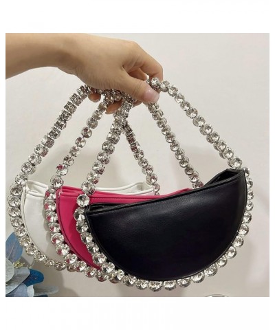 Rhinestone Evening Bag for Women Sparkly Bridal Purses Crystal Diamond Clutch Bag Round Crystal Handbags Silver $23.04 Evenin...