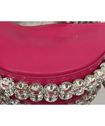 Rhinestone Evening Bag for Women Sparkly Bridal Purses Crystal Diamond Clutch Bag Round Crystal Handbags Silver $23.04 Evenin...