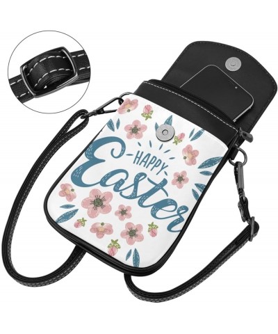 Stylish PU Leather Phone Purse with Credit Card Slots - Versatile Fashion Bag for Women Happy Easter Egg Multicoloured10 $10....