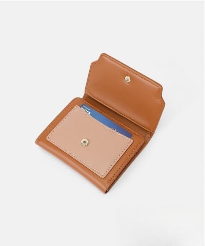 Trifold Short Leather Wallet for Women, Slim Credit Card Holder Coin Purse, Blue Blue $23.82 Totes