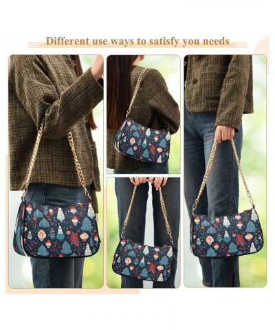 Shoulder Tote HandBag for Women Christmas Tree Clutch Single Chain Crossbody Bag with Zipper Closure $15.59 Totes