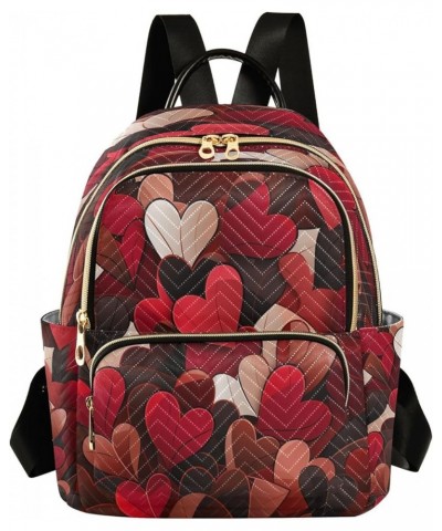 Hipster Heart Love Red Women Backpack Purse Ladies Fashion Shoulder Bag Daypack Travel Bag 10L Small $19.24 Backpacks