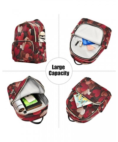 Hipster Heart Love Red Women Backpack Purse Ladies Fashion Shoulder Bag Daypack Travel Bag 10L Small $19.24 Backpacks