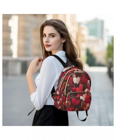 Hipster Heart Love Red Women Backpack Purse Ladies Fashion Shoulder Bag Daypack Travel Bag 10L Small $19.24 Backpacks