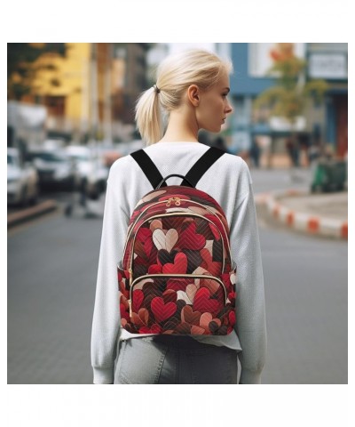 Hipster Heart Love Red Women Backpack Purse Ladies Fashion Shoulder Bag Daypack Travel Bag 10L Small $19.24 Backpacks