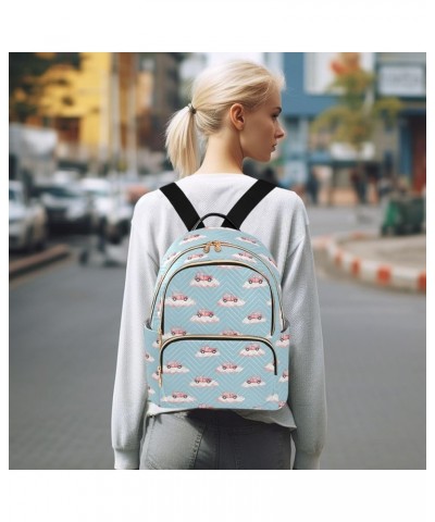 Cloud Car Pattern Fashion Backpack Purse for Women, Casual Daypacks, Ladies Gift for Traveling Hiking Multicolor Small $18.54...