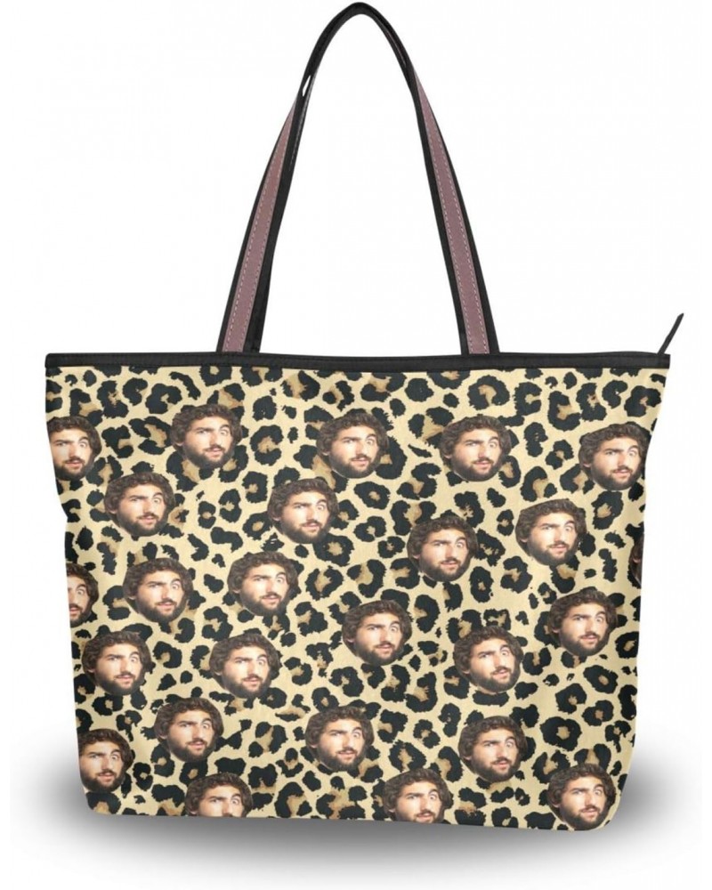 Womens Tote Bag, Leopard Ladies Zip Shoulder Handbags $11.28 Shoulder Bags