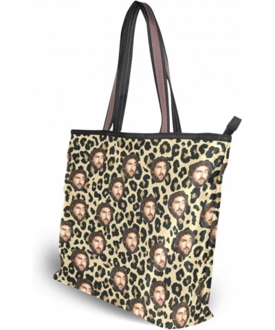 Womens Tote Bag, Leopard Ladies Zip Shoulder Handbags $11.28 Shoulder Bags