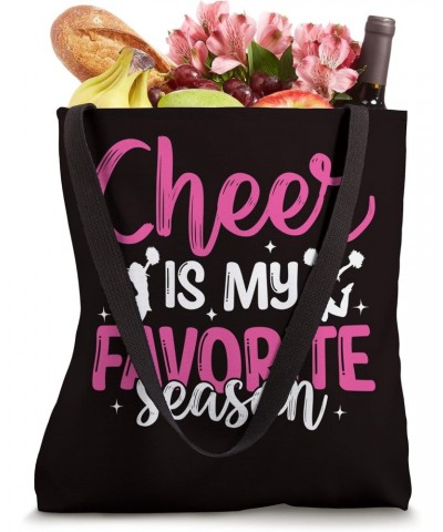 Cheerleading Saying Slogan - Cheer Is My Favorite Season Tote Bag $10.78 Totes