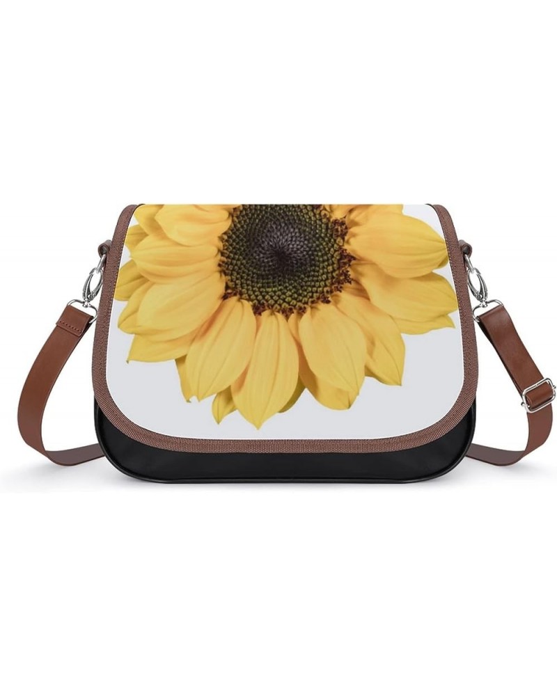 Printed Crossbody Bags Women City Leather Shoulder Bag Satchel Hobo Bags Trendy Yellow Sunflower Abstract Color2 $23.04 Hobo ...