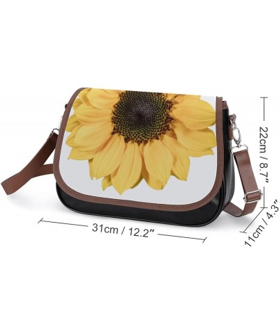 Printed Crossbody Bags Women City Leather Shoulder Bag Satchel Hobo Bags Trendy Yellow Sunflower Abstract Color2 $23.04 Hobo ...