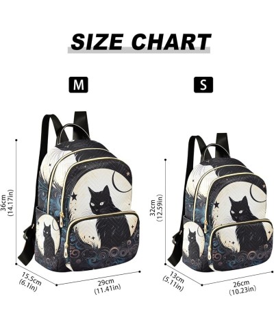 Cute Black Cat Quilted Backpack for Women Small Fashion Backpack Travel Backpack Purse Cute Black Cat Medium $15.39 Backpacks