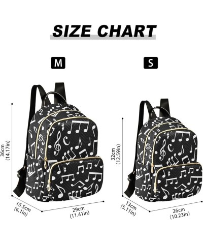 Travel Backpack Purse for Women Fashion Anti-theft Work Casual Black White Music Daypack Shoulder Bag Medium Size Medium $20....