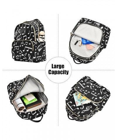 Travel Backpack Purse for Women Fashion Anti-theft Work Casual Black White Music Daypack Shoulder Bag Medium Size Medium $20....