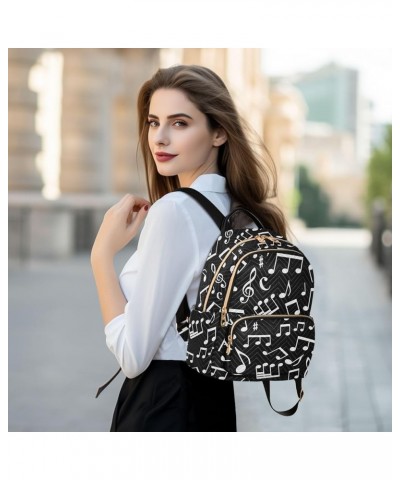 Travel Backpack Purse for Women Fashion Anti-theft Work Casual Black White Music Daypack Shoulder Bag Medium Size Medium $20....