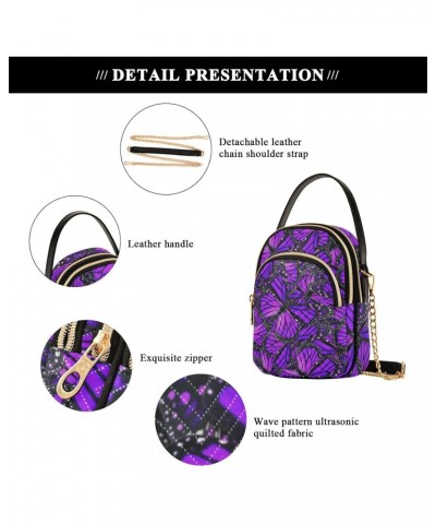 Cell Phone Purse Butterfly Purple Crossbody Handbag Durable Shoulder Bag Sturdy Travel Pouch Compact Chic Bag for Women Every...