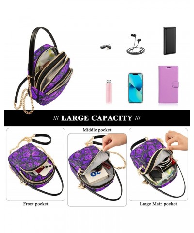 Cell Phone Purse Butterfly Purple Crossbody Handbag Durable Shoulder Bag Sturdy Travel Pouch Compact Chic Bag for Women Every...