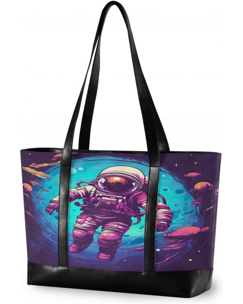 Astronaut Space Tote Bag for Women Big Capacity Shoulder Bag with Compartments Tote Large Purses Handbags for Office Travel G...